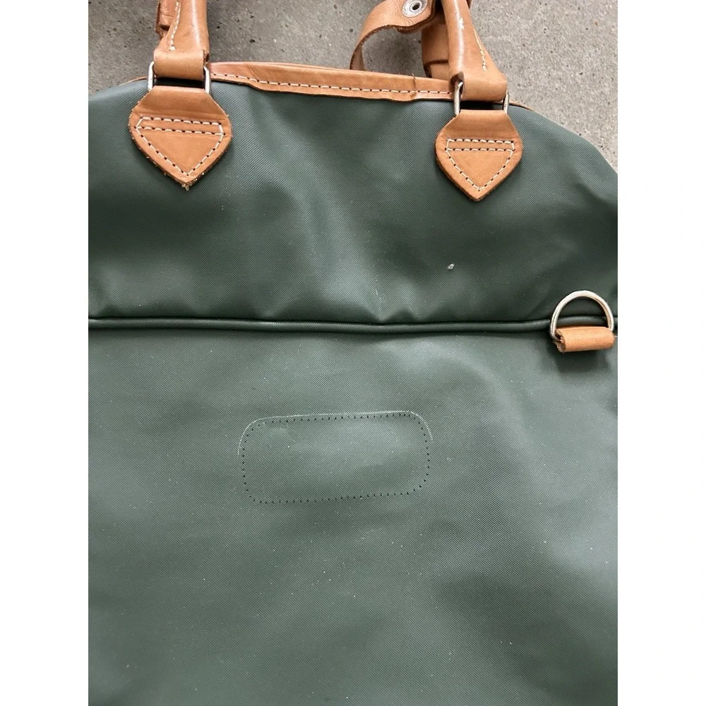 Jon Hart Coachman‎ Duffle Travel Bag Coated Canvas Leather Trim & Koozie Holder